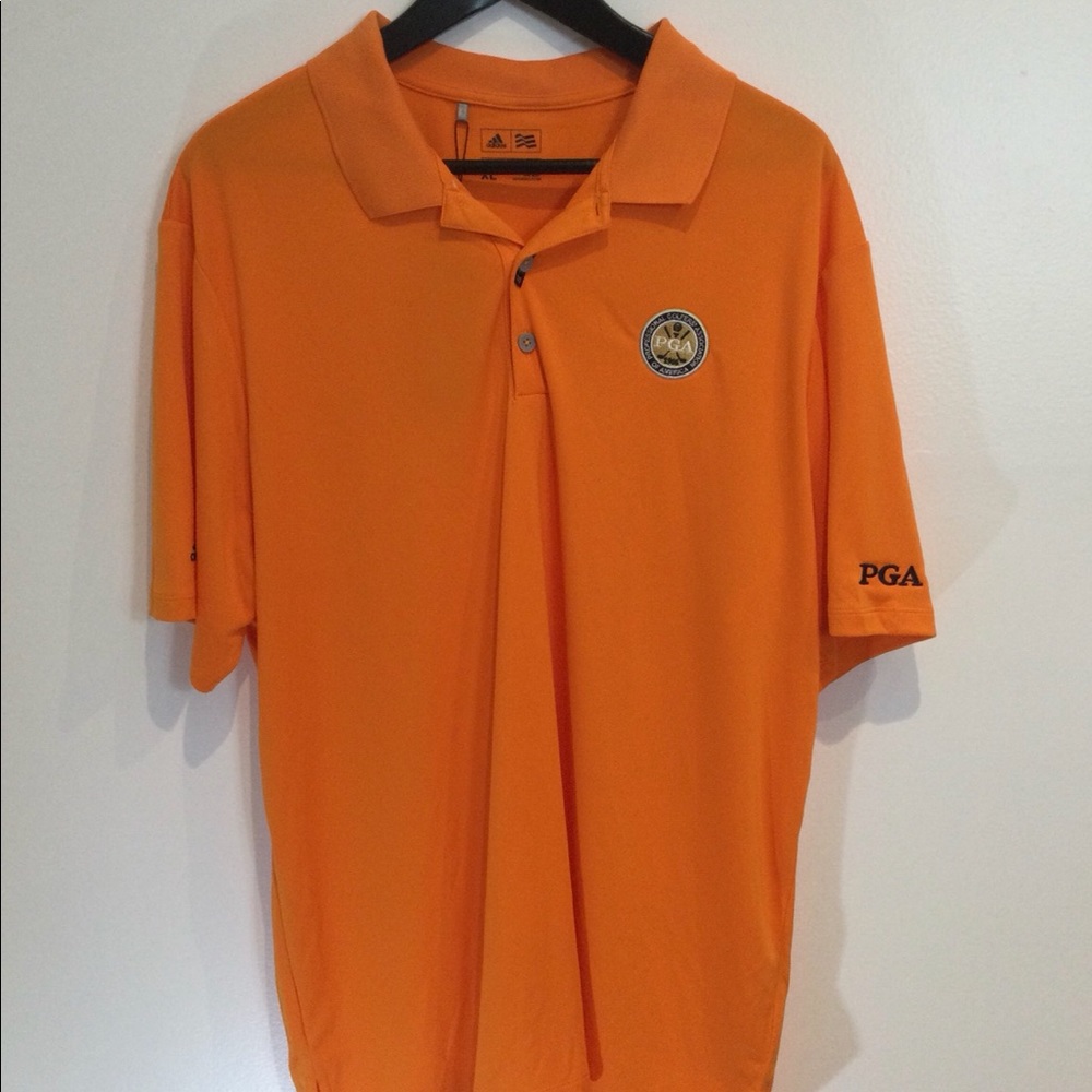 ADIDAS ORANGE PGA POLO SHIRT NWT SZ XL
